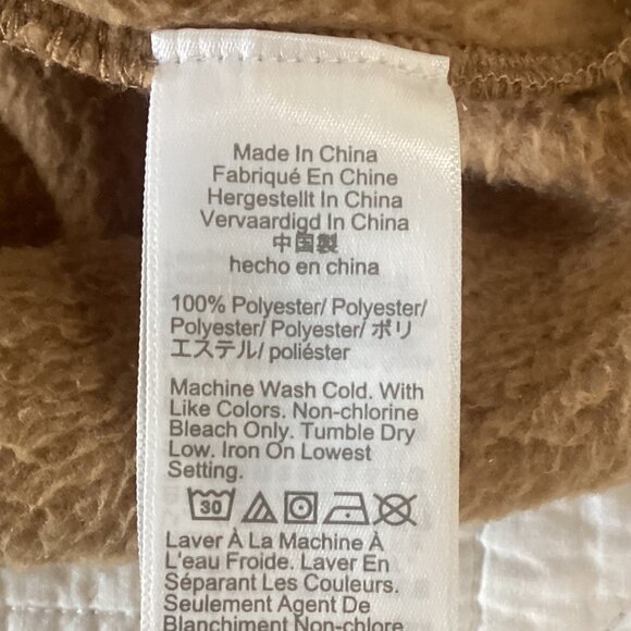 J. Crew Women’s Fleece Sherpa Button Front Tunic Pullover Size L - Picture 7 of 13